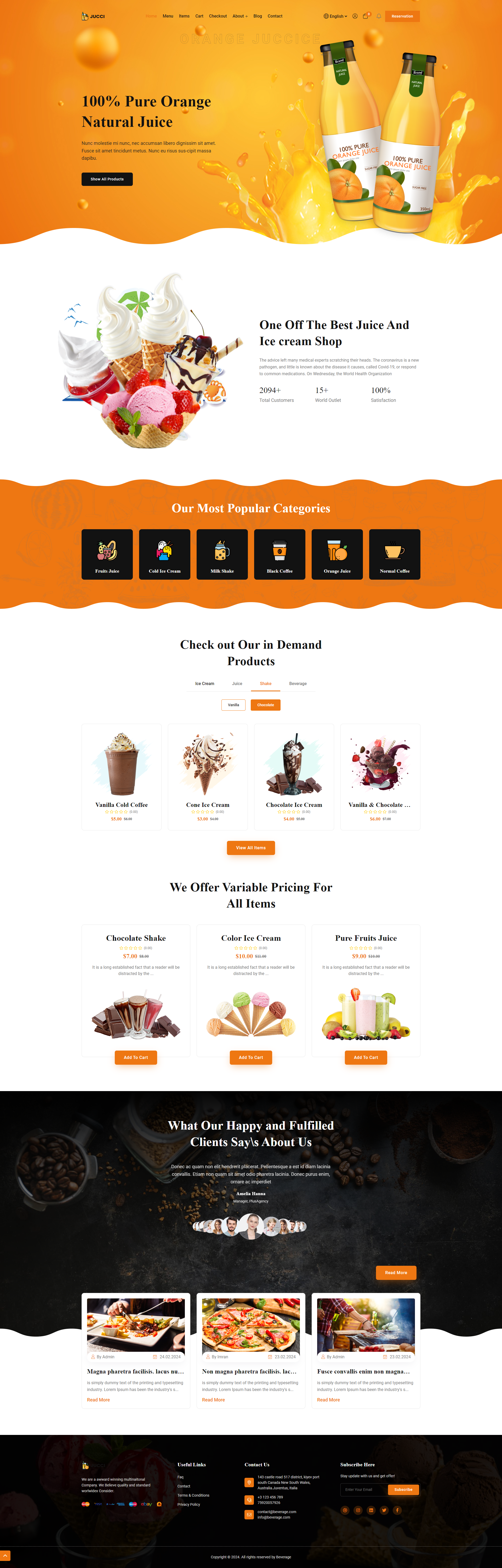 Fusion Fare restaurant website preview