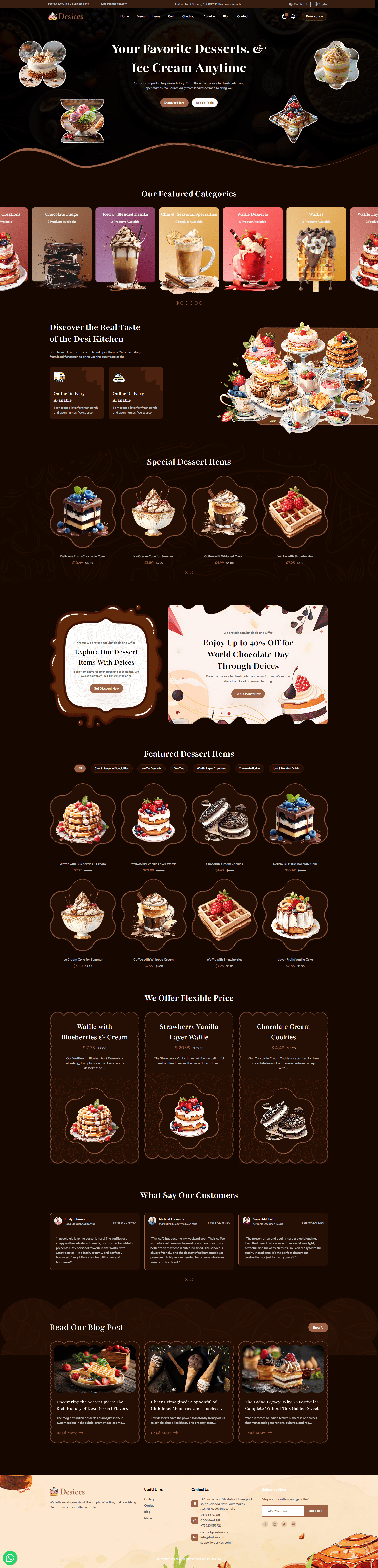 Dessert Haven restaurant website preview