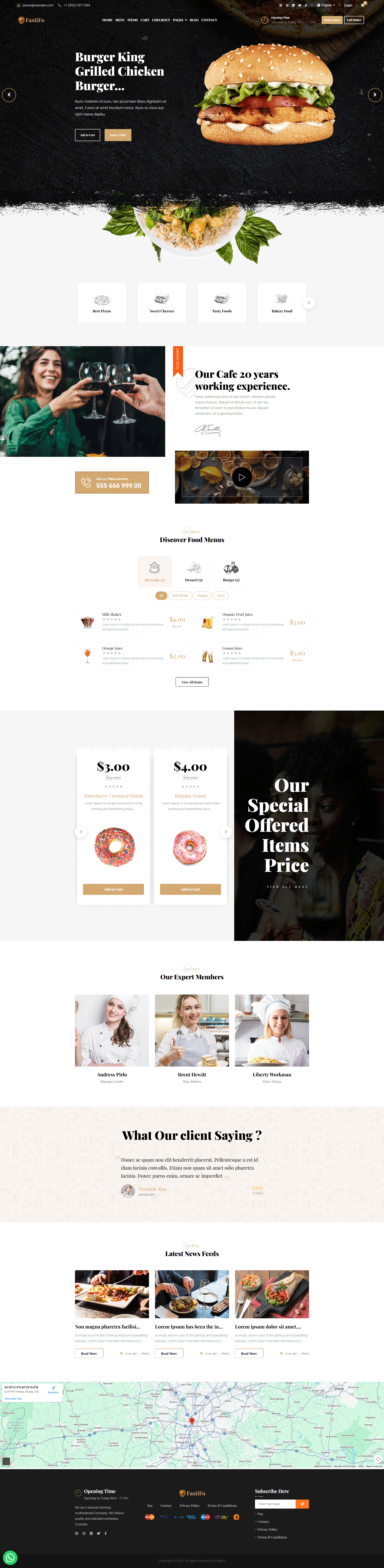 FastiFo restaurant website preview